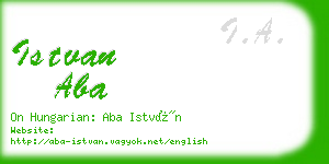 istvan aba business card